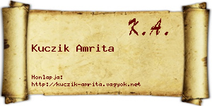 Kuczik Amrita névjegykártya